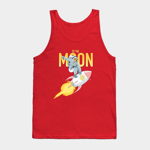 Doge to the Moon! (Red) Tank Top by Cosmodious